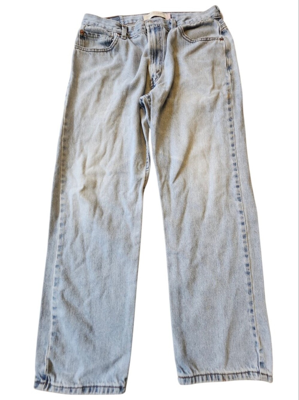 Levi's 505 Straight Leg Jeans Men's 36 Light Wash Blue Denim Vintage 2007 36x30 - Picture 3 of 10